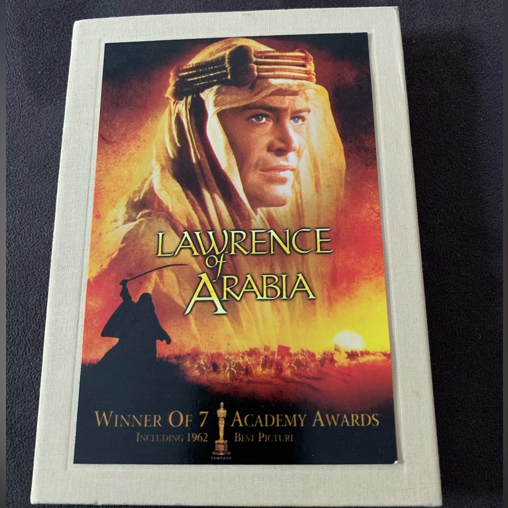 Special two DVD disc edition of Lawrence of Arabia , in book case